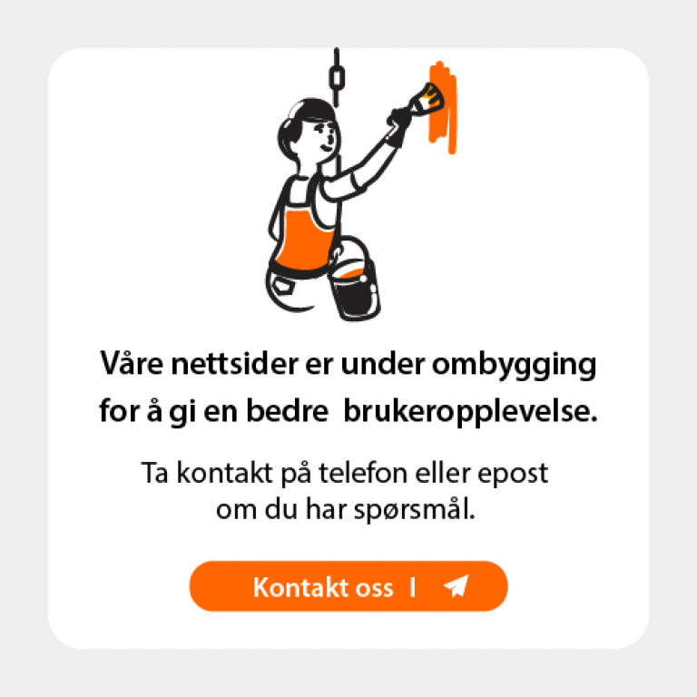 Våre nettsider er under ombygging